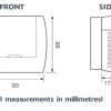 Humidistat Dimensions