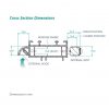 airvent SM 1000 surface mounted window vent cross section dimensions