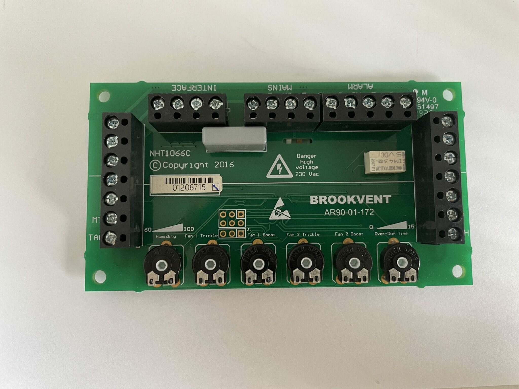 Brookvent Aircycle 1.2/1.3/1.3+ Dial Operated PCB Kit.